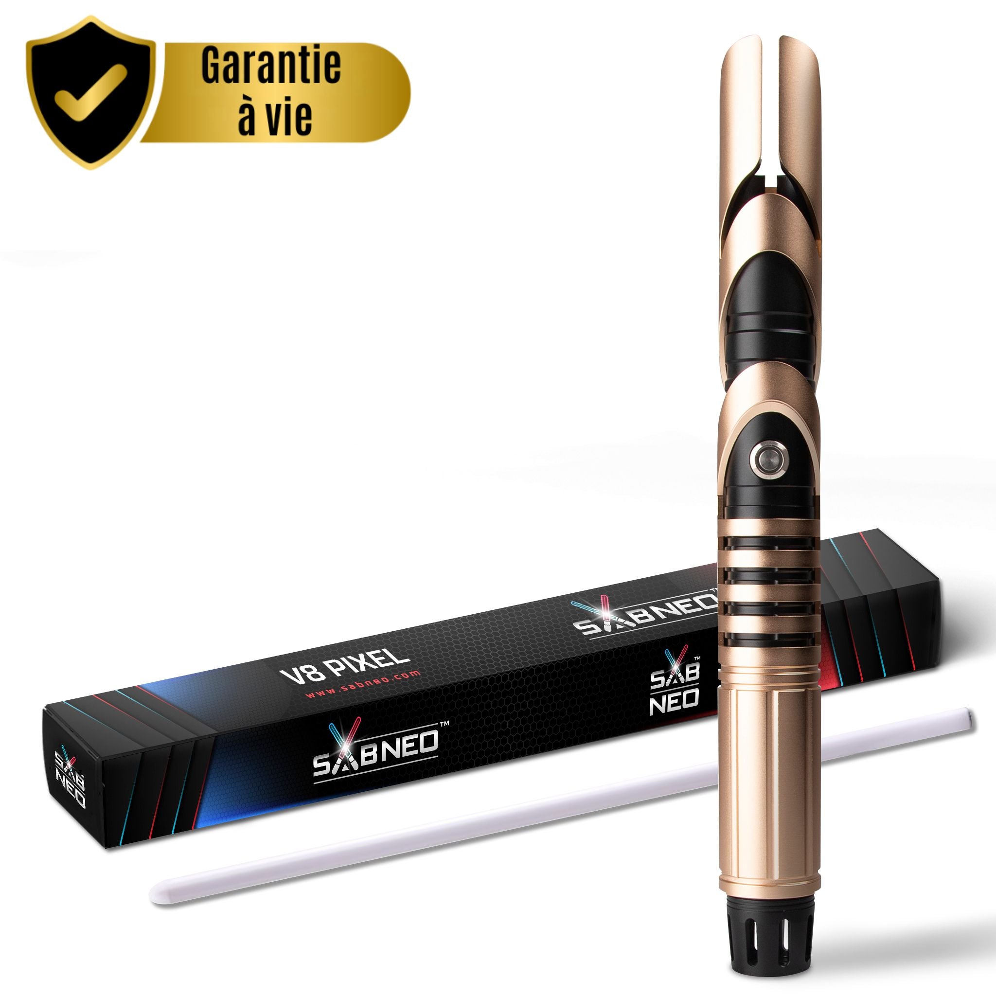 SABNEO Light Sabre V7 Warrior Sabre - Dueling Light Sabres Smart Technology Sword - Interchangeable Color RGB - Swing and Sound - (SILVER SABNEO Light Sabre V7 Warrior Sabre - Dueling Light Sabres Smart Technology Sword - Interchangeable Color RGB - Swing and Sound - (SILVER